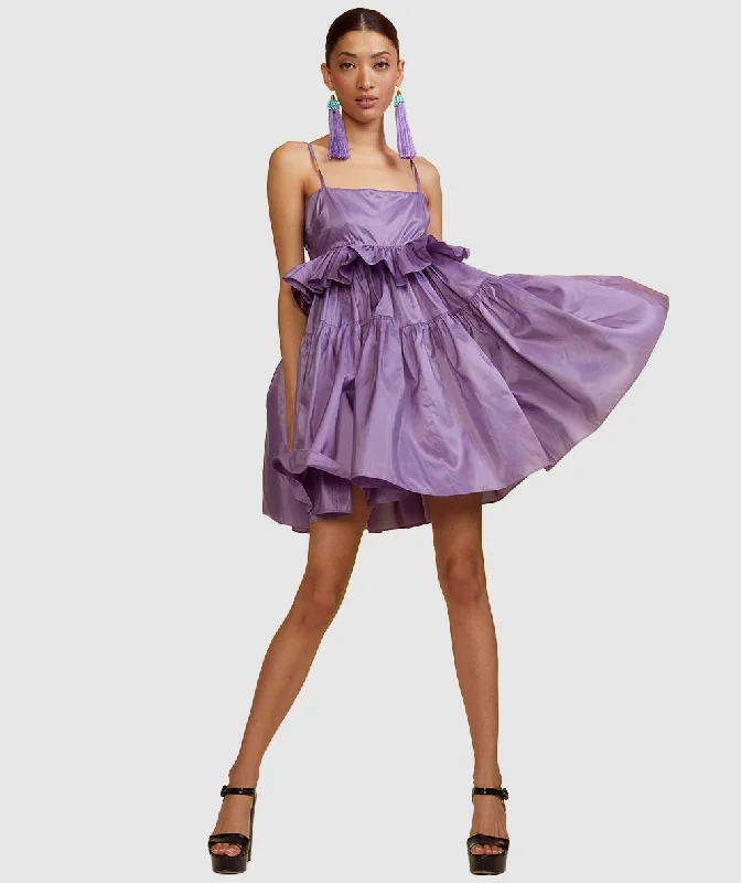 Babydoll Taffeta Dress Casual Dresses for Women