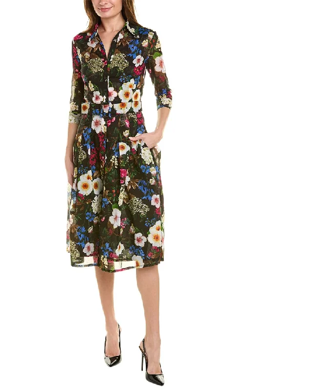 Samantha Sung Audrey 2 3/4-Sleeve Shirtdress Women's Evening Wear Outfit