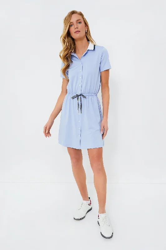 Light Blue Short Sleeve Alcott Golf Dress Timeless Women's Garments