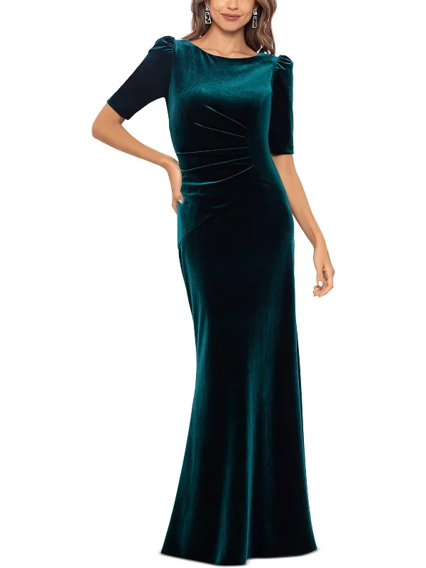 Womens Velvet Long Evening Dress Women's Holiday Attire