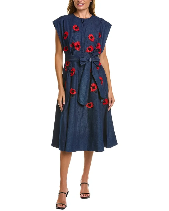 Carolina Herrera Denim Shirtdress Women's Chic Outfit