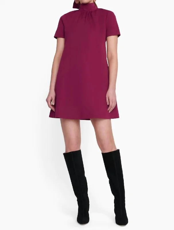 Amini Ilana Dress In Syrah Exclusive Women's Fashion Collection