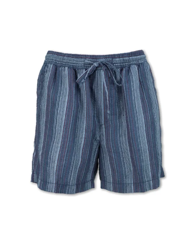 Women's Striped Carly Shorts In Navy Big Sale Event