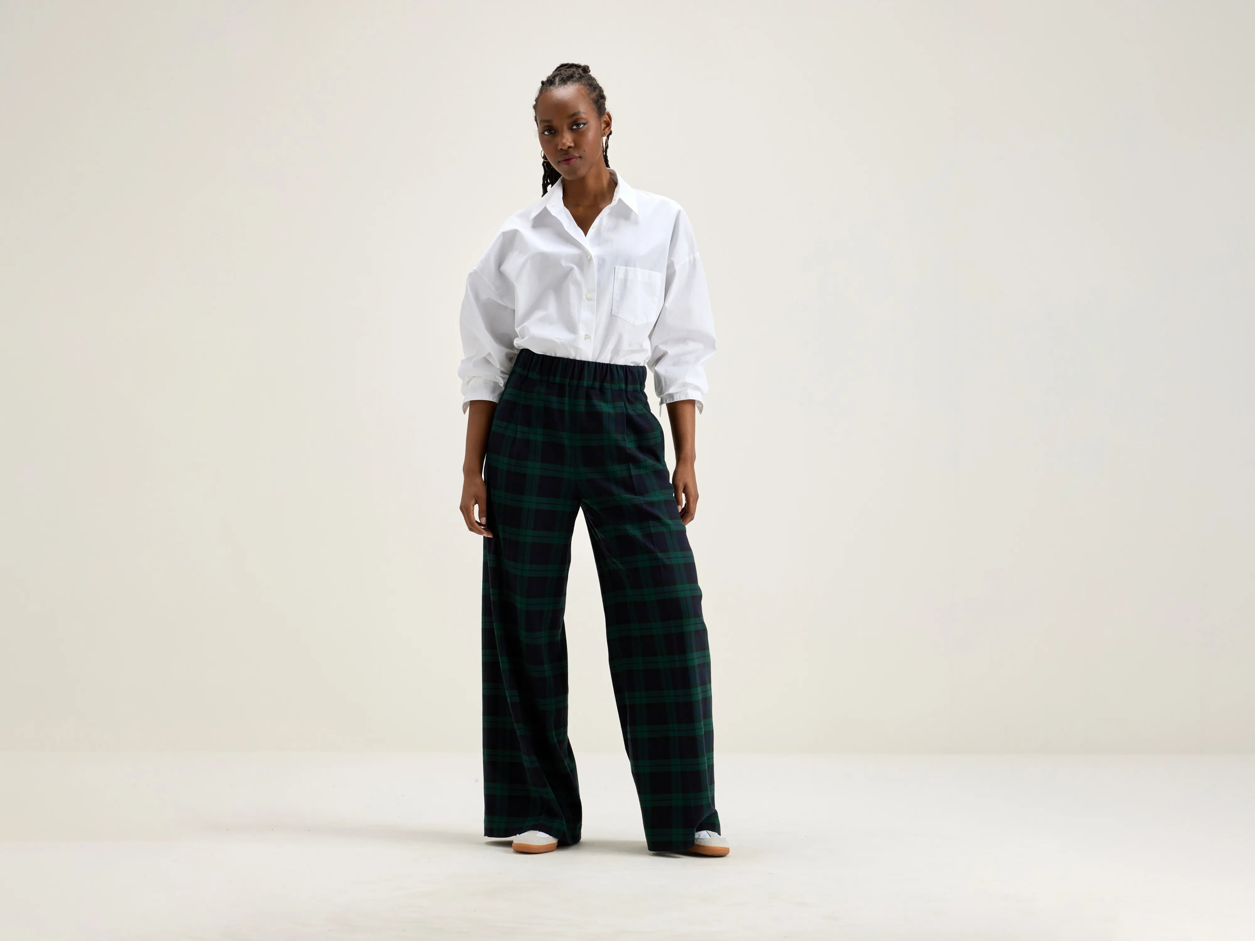 Vespa wide trousers (242 / W / CHECK A) Luxury Women's Clothing