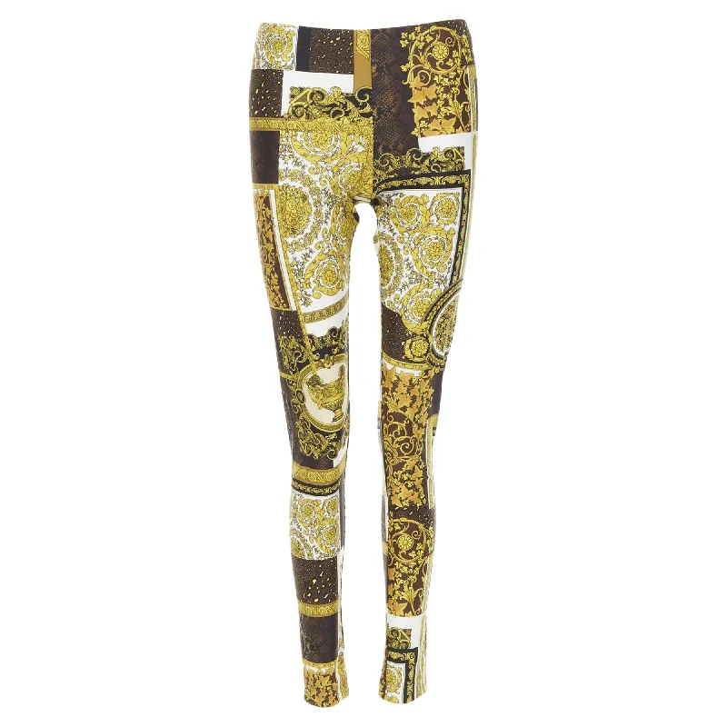 Versace Mosaic Barocco print stretchy legging pant Women's Urban Clothing