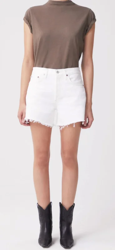 Parker Long Vintage Short In White Women Fashion