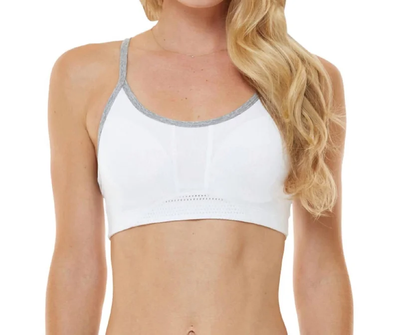 Exceed Low Impact Sports Bra In White Women Wear Brands