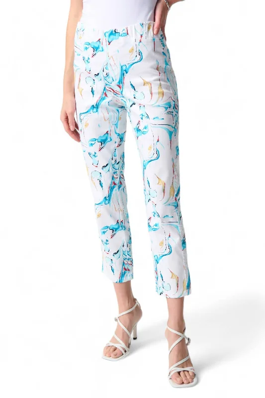 Watercolor Print Pants In Multi Women's Comfortable Lounge Attire