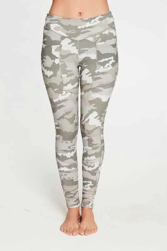 Quadrablend Paneled Ribbed Legging In Camo Print Flash Sales Today