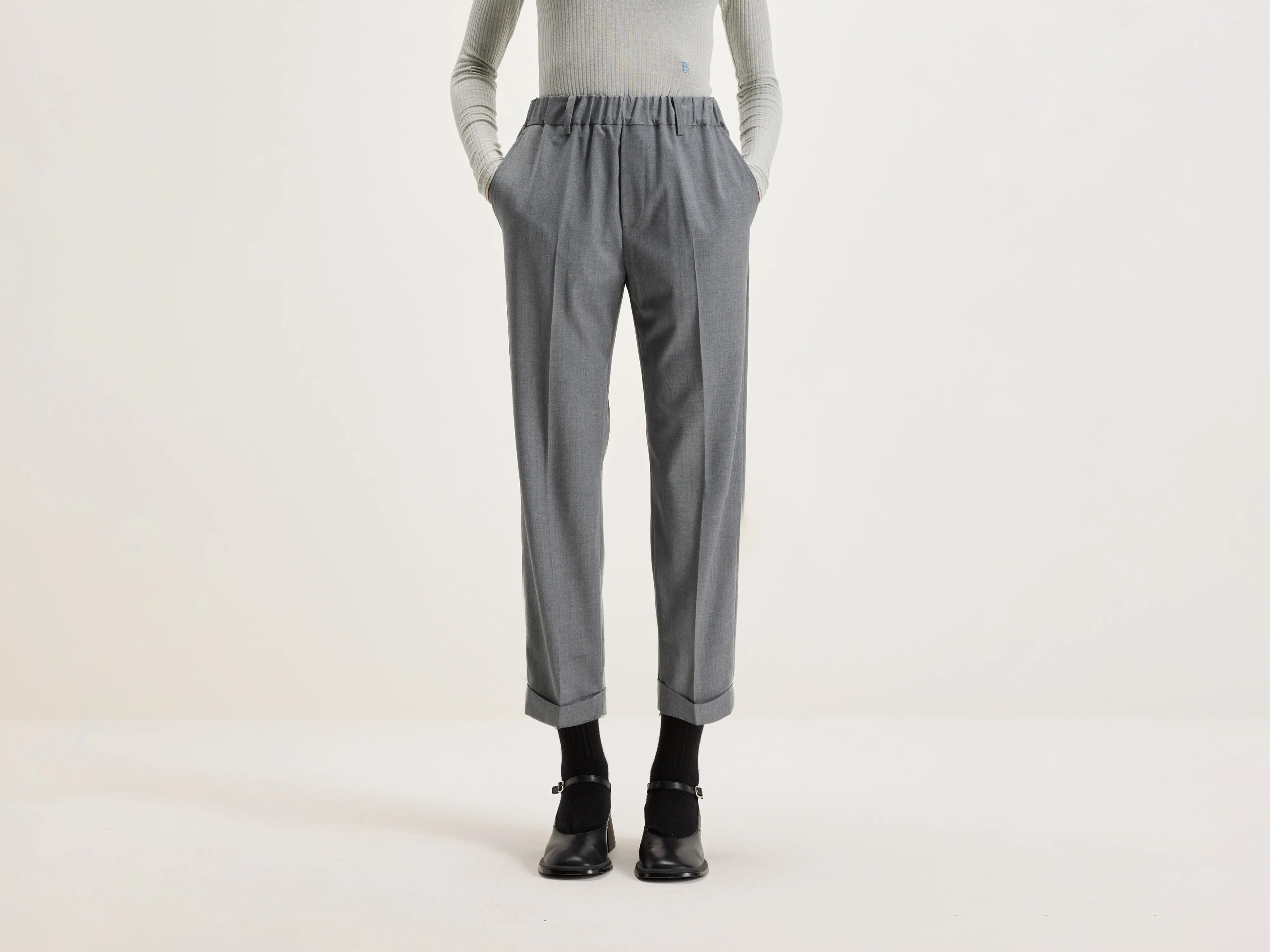 Robin Wool Pants  (242 / W / GREY) Women's Clothing Boutique