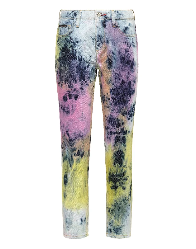 Boyfriend Bleached Tie dye Stylish Women's Outerwear Apparel