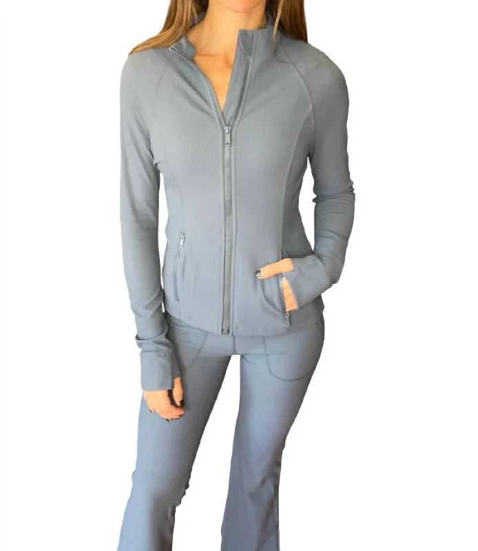 Bev Active Jacket In Grey Timeless Women's Clothing