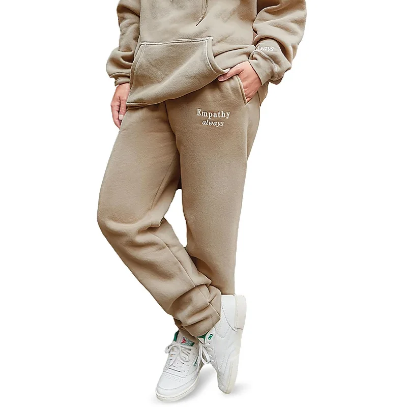 Womens Embroidred Elastic Waist Jogger Pants Women's Everyday Garments