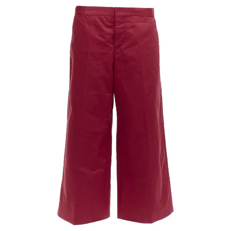 Marni cotton linen minimal classic wide cropped pants Sustainable Women's Apparel