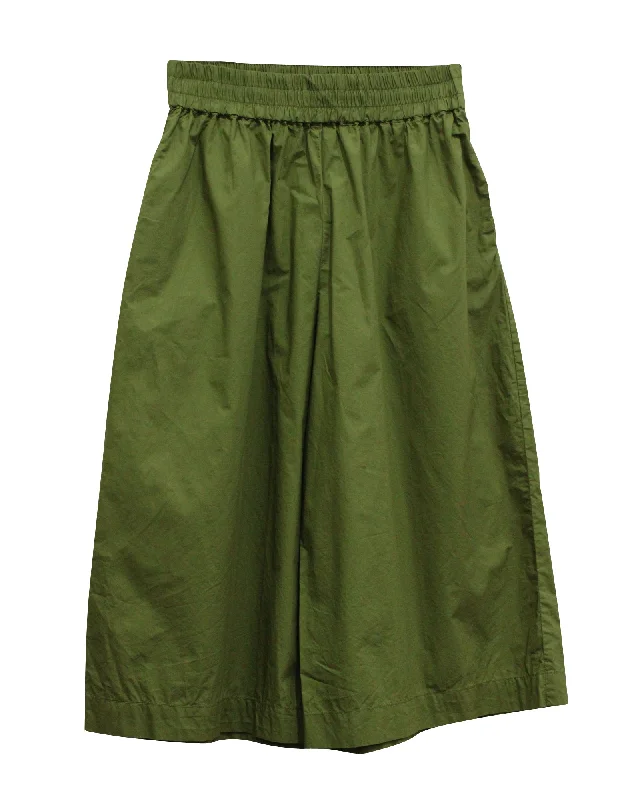 Baum Und Pferdgarten Neama Gathered Culottes in Green Organic Cotton Chic Women's Outfit