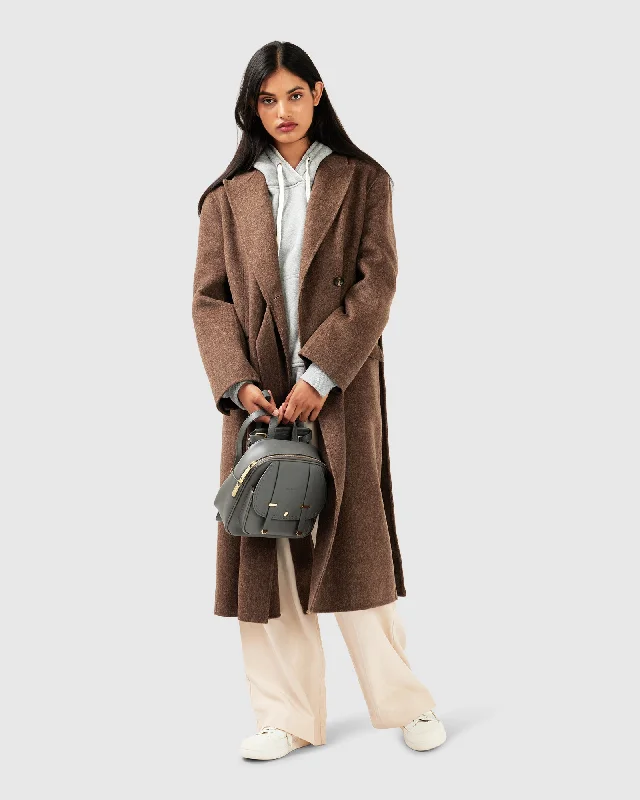 Right There Side Tie Coat Casual Attire For Women