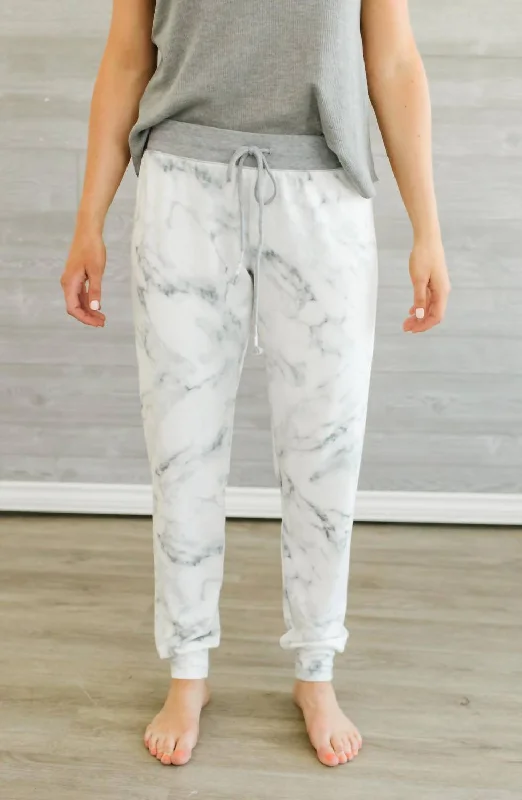 Marble Jogger In Ivory Seasonal Sale