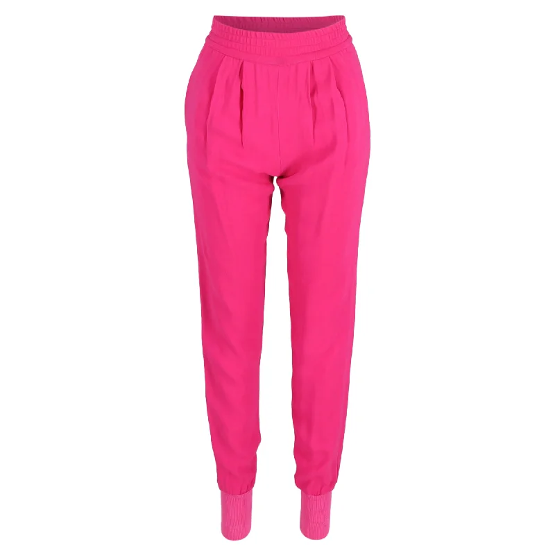 Stella McCartney Relaxed Fit Joggers Pants in Hot Pink Polyester Versatile Women's Fashion