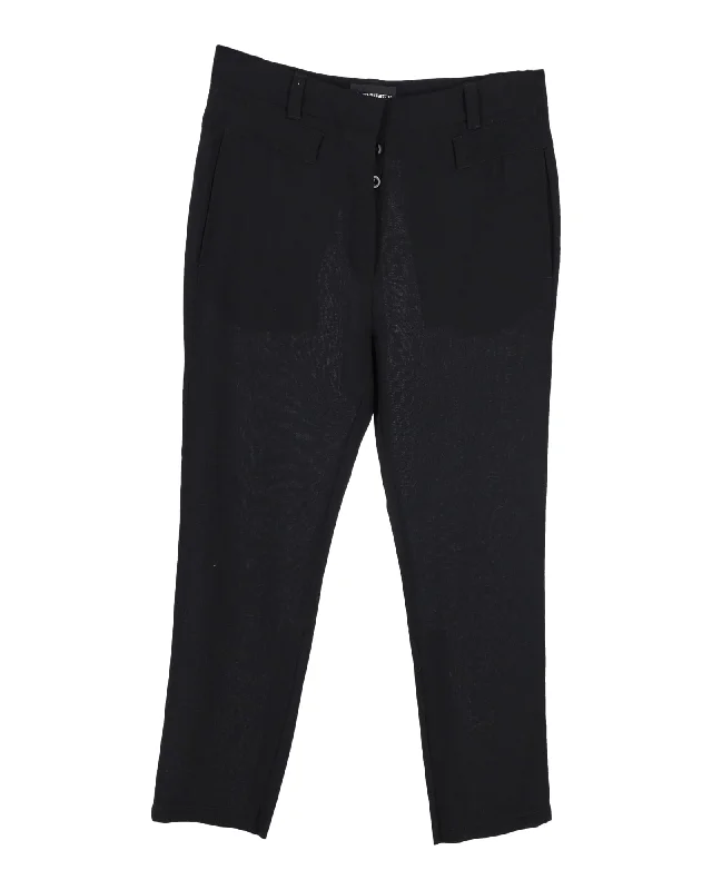 Ann Demeulemeester Straight Leg Pants in Black Wool Women's Clothing for Every Season and Trend