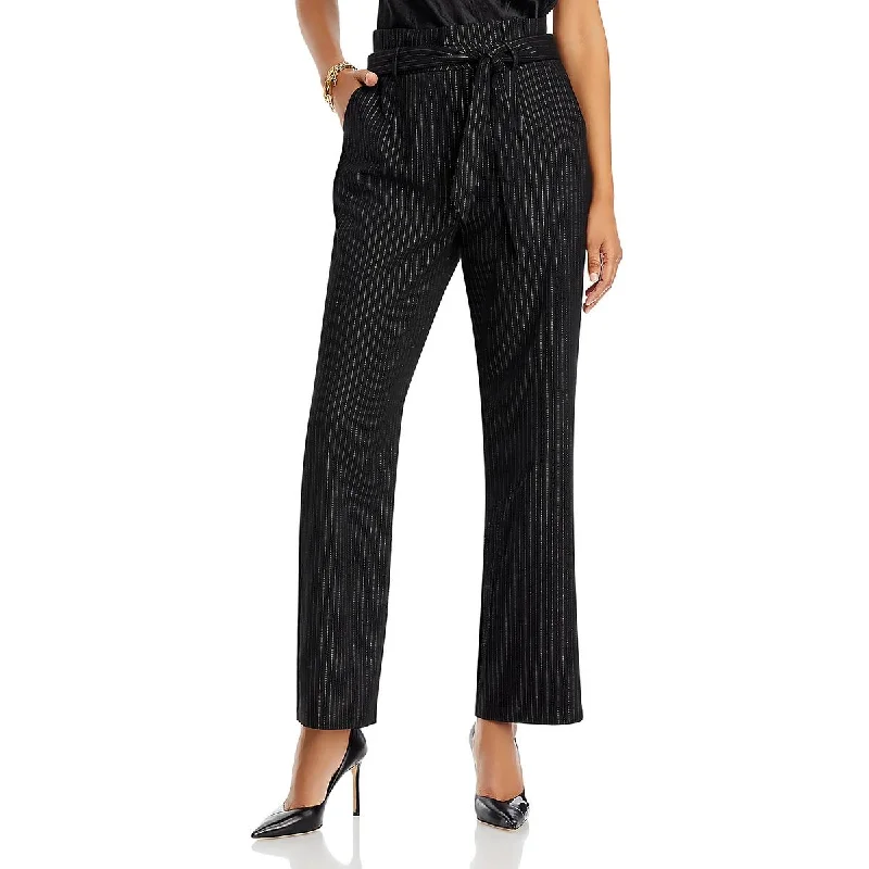 Womens Pinstripe Wide Leg High-Waisted Pants Casual Dresses for Women