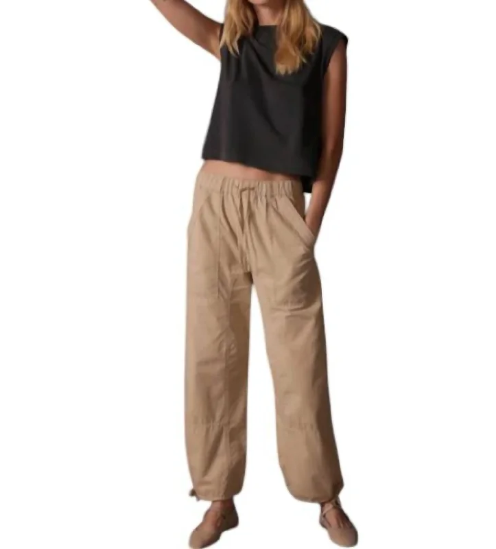 Easy Cargo Pants In Stone Women's Casual Wear Clothing