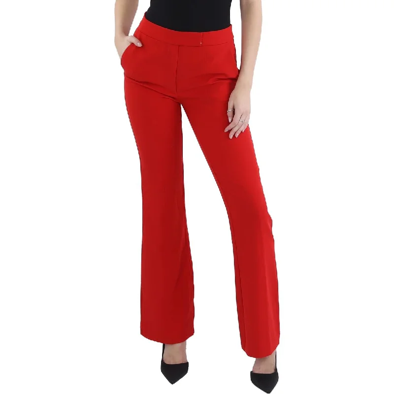 Lucca Womens Crepe High Waist Flared Pants Casual and Comfortable Outfits