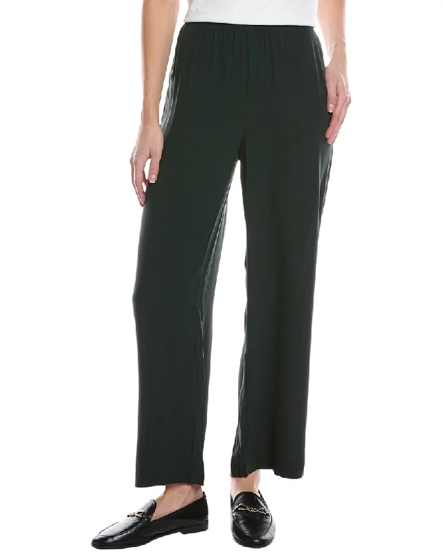 EILEEN FISHER Straight Ankle Silk Pant Women's Holiday Attire