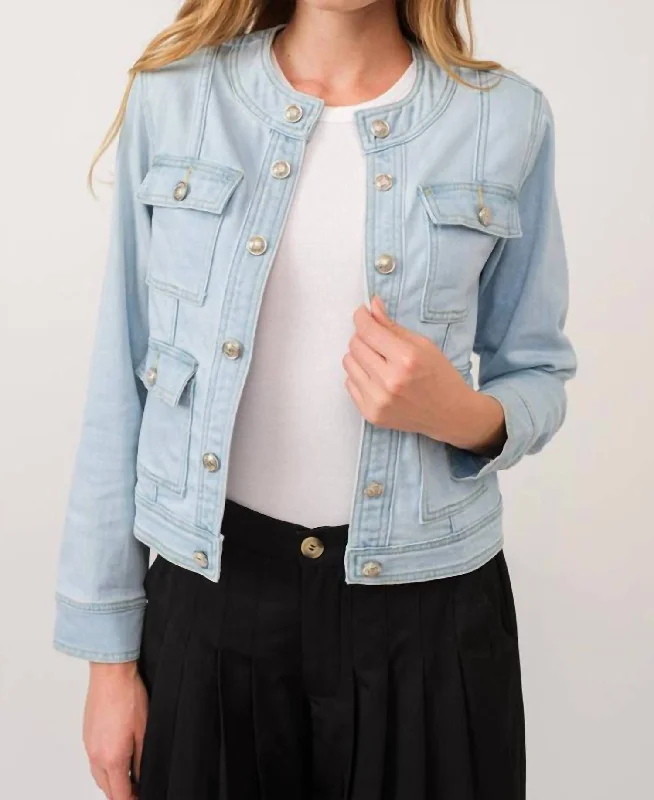 Ellie Denim Jacket In Blue Vintage Fashion