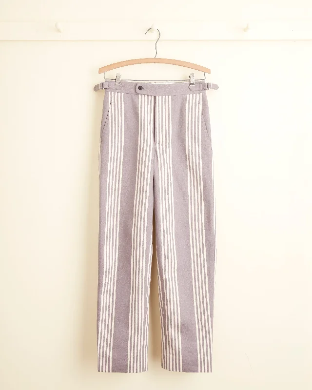 Boysenberry Stripe Trousers Affordable Women's Clothing