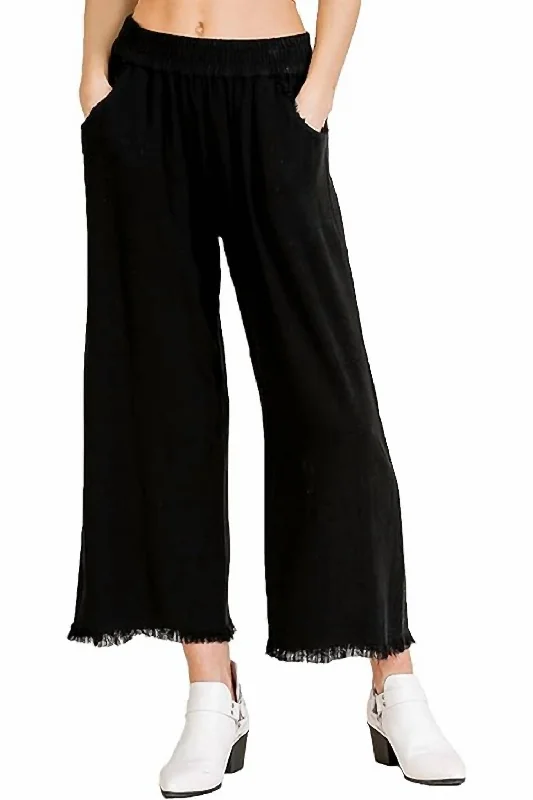 Wide Leg Pants In Black Effortless Chic for Women