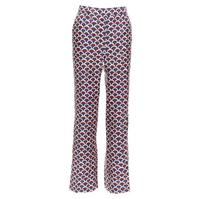 Valentino Garavani silk scallop print logo print pants Women's Everyday Clothes