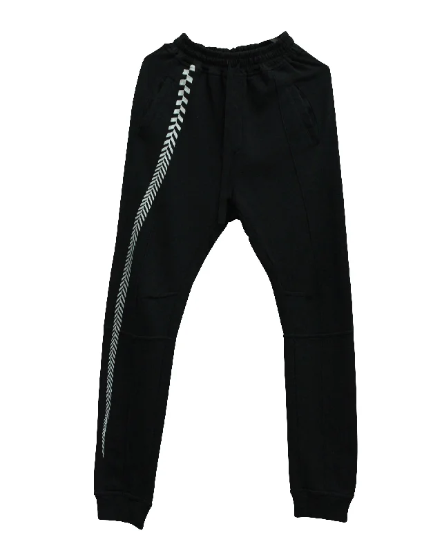 Haider Ackermann Embroidered Lounge Pants in Black Cotton Best Online Clothing Boutiques