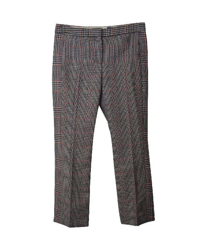 Alexander McQueen Checked Pants in Black and White Virgin Wool Big Sale Event