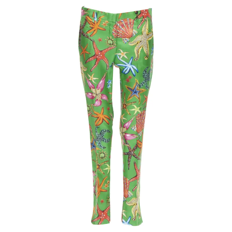 Versace Tresor De La Mer starfish print pants Women's Contemporary Clothing