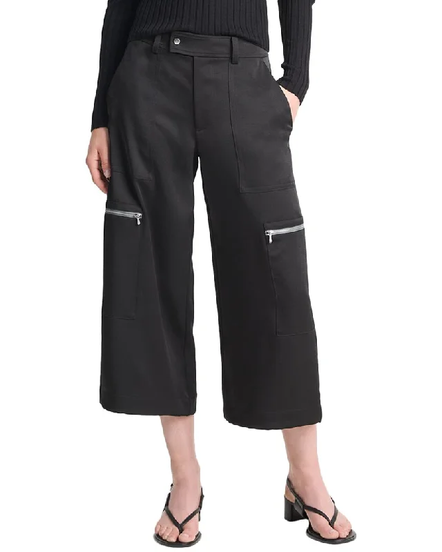 Vince Low-Rise Satin Parachute Crop Pant Women's Occasion Wear Apparel