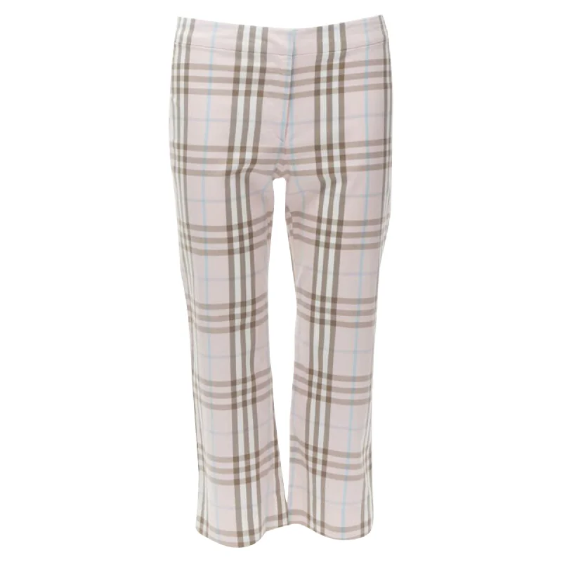 Burberry London Hoe Check cropped pants Women's Clothing