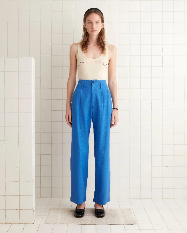 Linen Murray Trousers - Indigo Women's Clothes