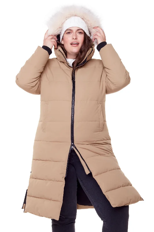 KLUANE PLUS | WOMEN'S VEGAN DOWN (RECYCLED) ULTRA LONG LENGTH PARKA (PLUS SIZE) Relaxed Fit Women's Fashion