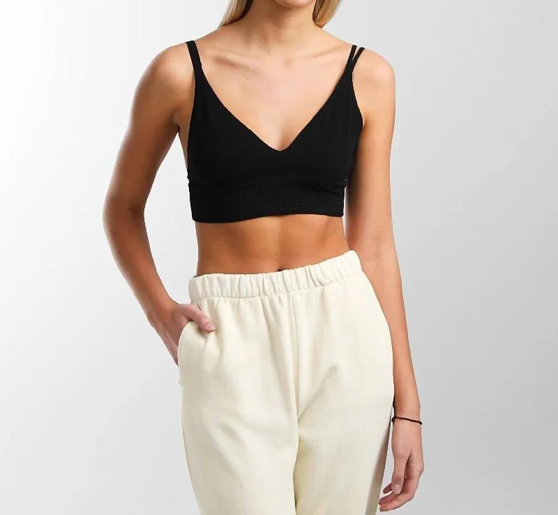 Seams Right Bralette In Black Women's Work Outfit