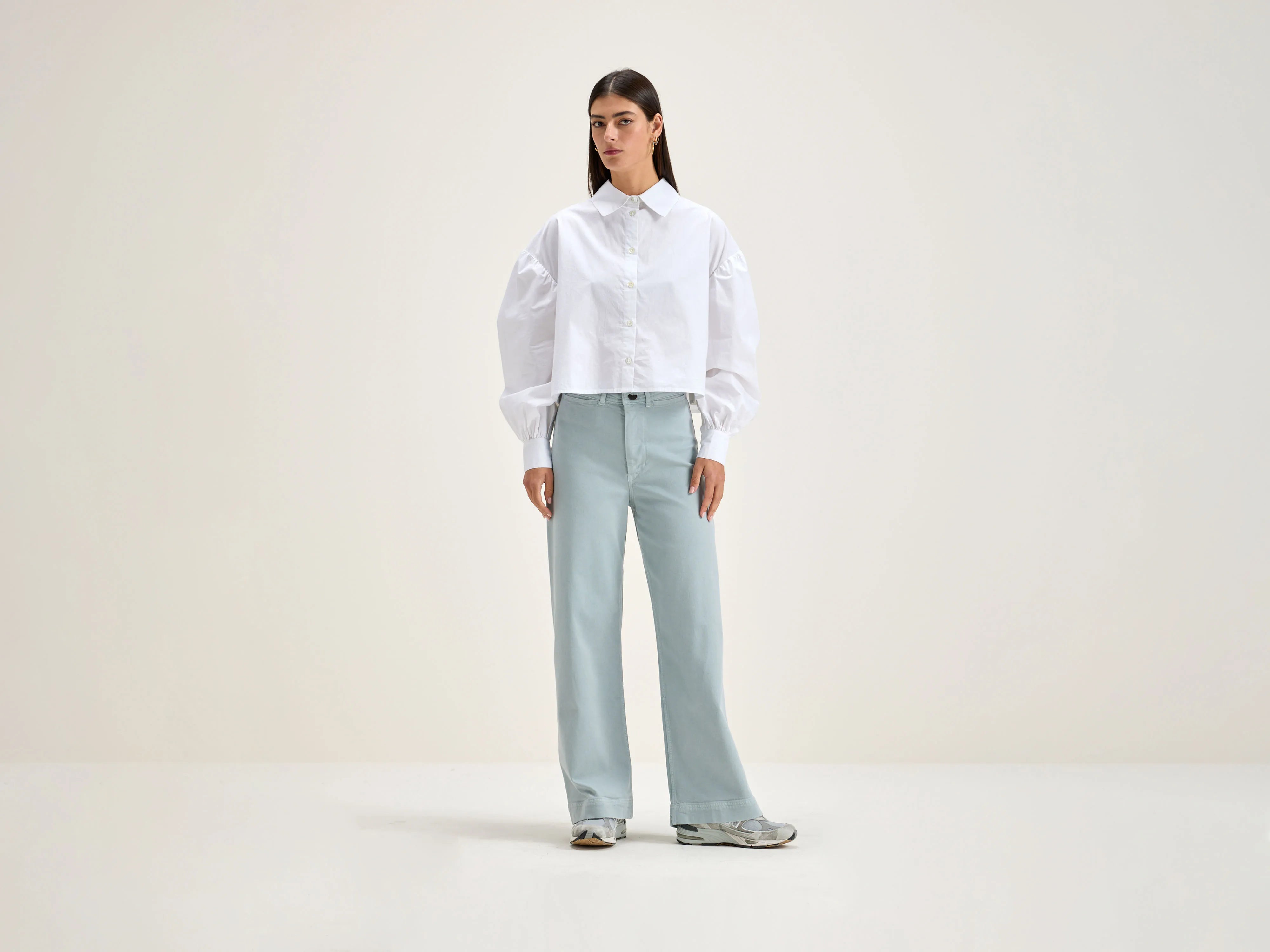 Lottie wide trousers (242 / W / GIVRE) Summer Sale