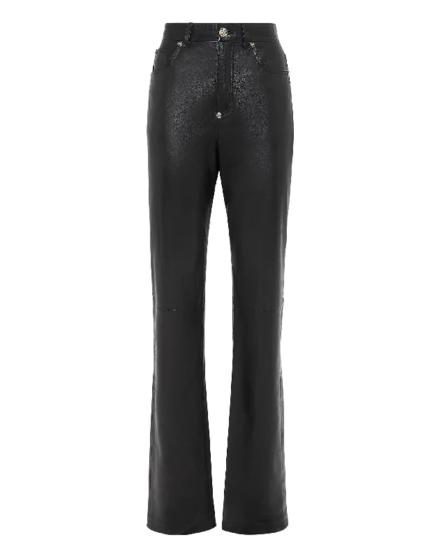 Leather Trousers Long Affordable Women's Clothing