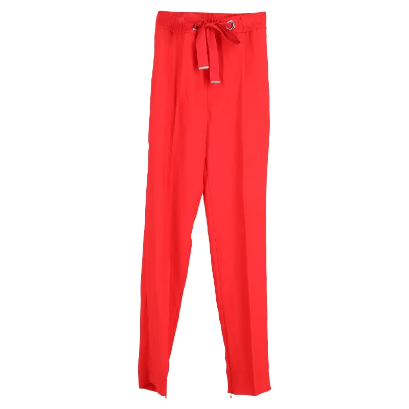 HUGO by Hugo Boss Drawstring Pants in Red Polyester Relaxed Fit Women's Fashion