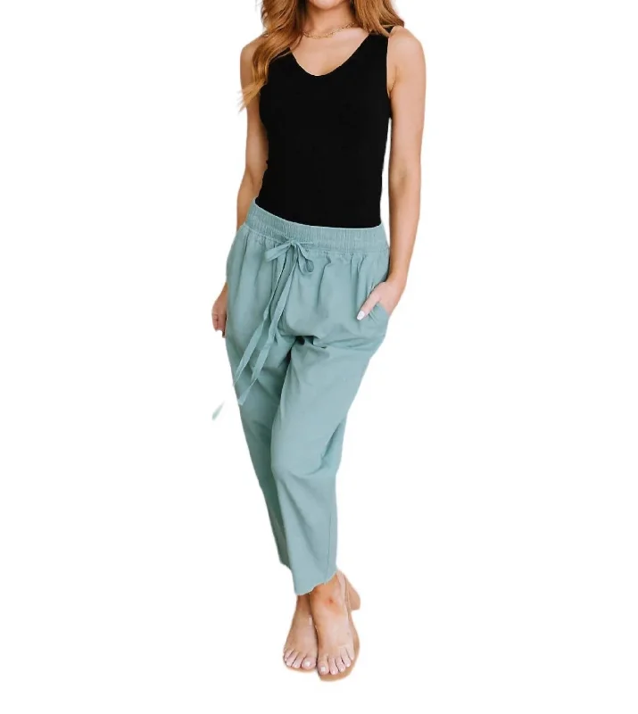 Love Me Dearly High Waisted Pants In Jade Women's Occasion Wear Clothes