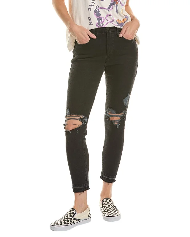 GOOD AMERICAN Good Legs Black Crop Jean Stylish Women's Clothing