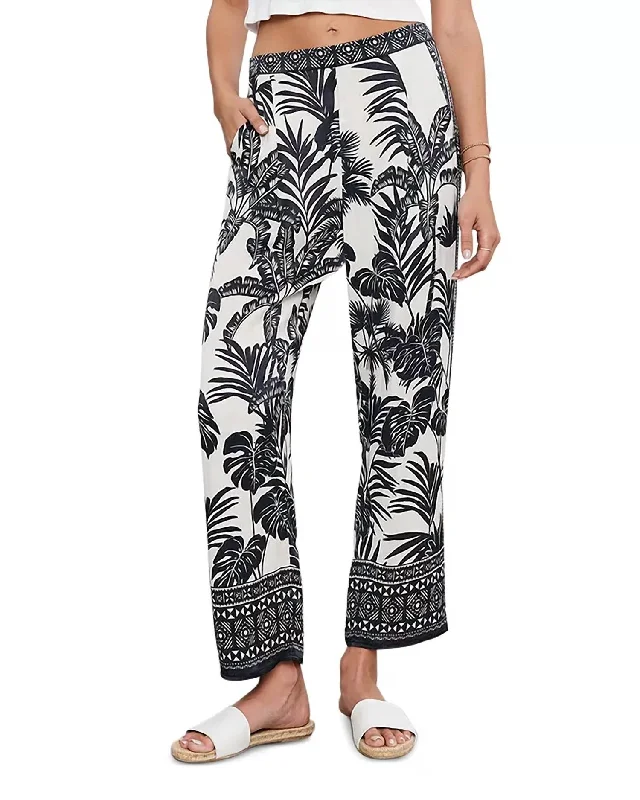 Iris Printed Pant In Black Sale Clothes Online