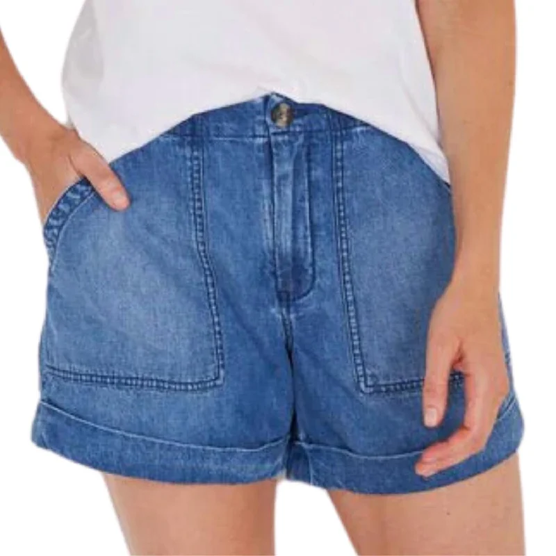 Palmer Denim Short In Indigo Casual Clothing For Women