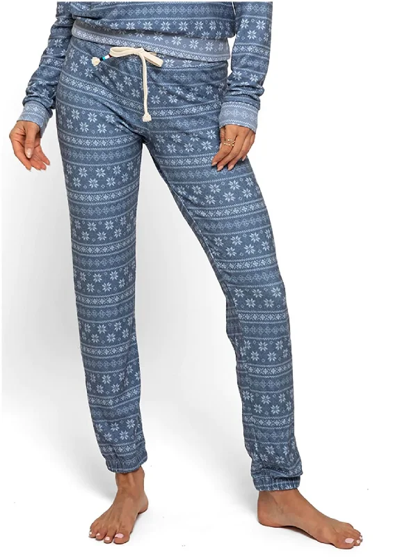 Fair Isle Jogger In Indigo Plus Size Women Wear