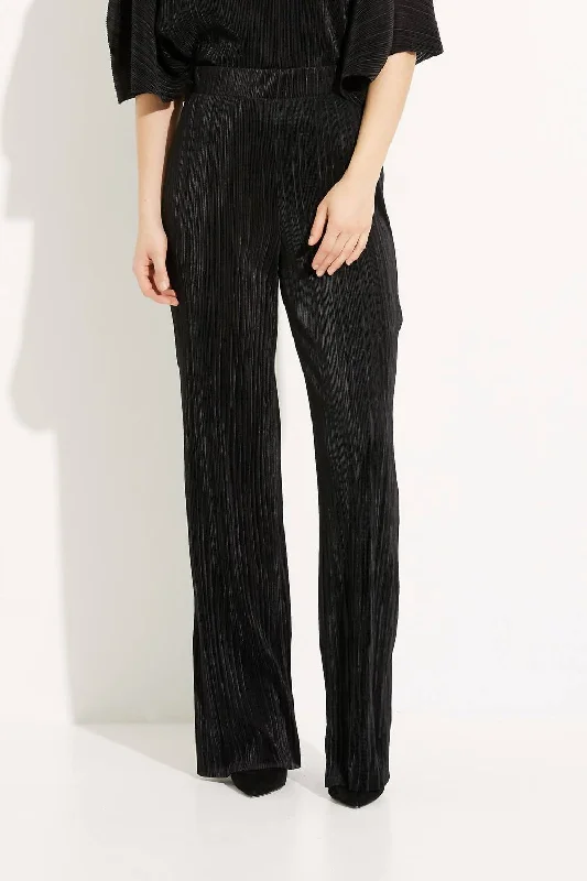 Wide Leg Knit Pants In Black Women's Trendy Outfit