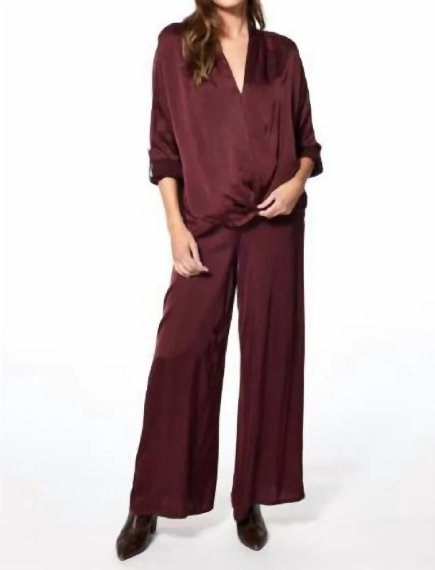 Aiko Silk Pant In Jam Women Wear Boutique