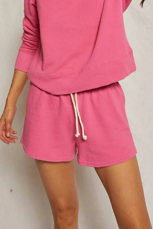 Layla French Terry Shorts In Peony Boutique Dress Online